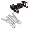 2pcs RC Front Lower Swing Arms Silver Aluminum Alloy Suspension Arms for Corally Kronos 6S 1/8 Truck view 2