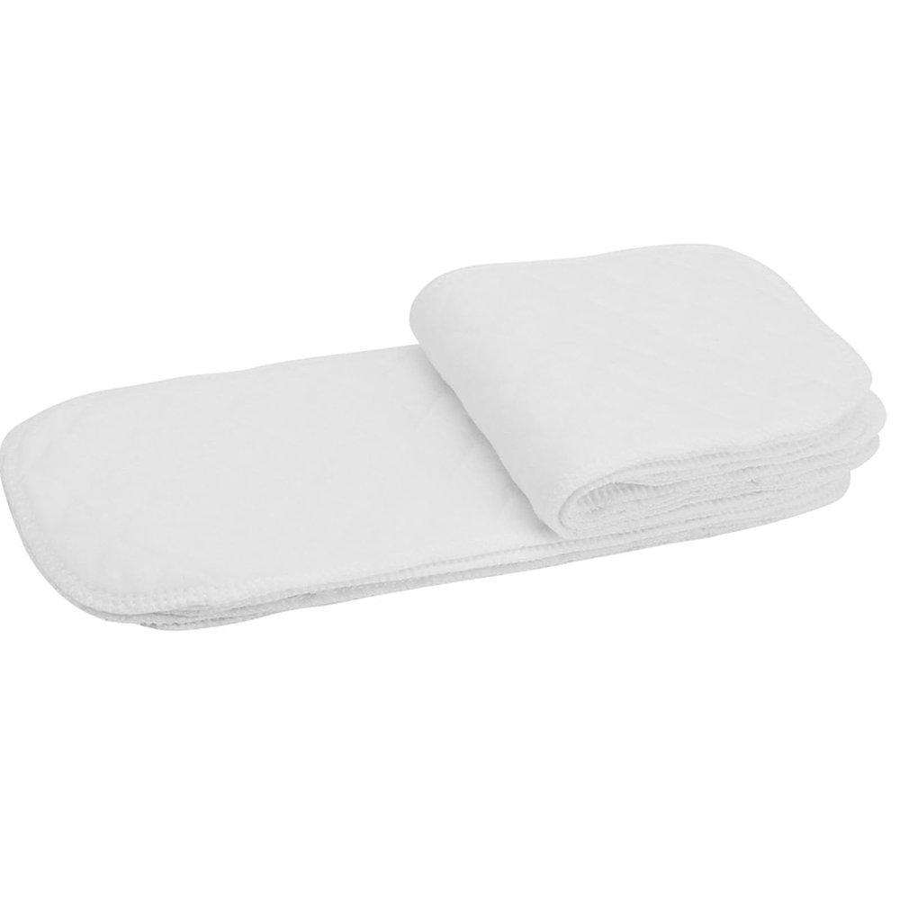 10pcs Baby Cloth Diaper, Modern Nappy Liner Cloth Diaper Insert with Three Layers Insert, Reusable for Four Seasons (Six Layers (32 * 12cm))