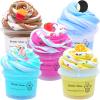 5 Pack Butter Slime,Pink Strawberry, Blue Ice Cream,Two-Toned Colorful Slime,Super Soft and Non-Sticky,Birthday Gifts for Kids,Party Favor for Girls & Boys. view 1