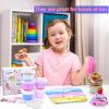 5 Pack Butter Slime,Pink Strawberry, Blue Ice Cream,Two-Toned Colorful Slime,Super Soft and Non-Sticky,Birthday Gifts for Kids,Party Favor for Girls & Boys. view 2