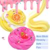 5 Pack Butter Slime,Pink Strawberry, Blue Ice Cream,Two-Toned Colorful Slime,Super Soft and Non-Sticky,Birthday Gifts for Kids,Party Favor for Girls & Boys. view 3