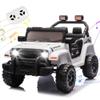 OKYBABY Ride on Truck Car, 12V Kids' Electric Vehicles W/Parents Control, Ride on Toys for Toddlers with Music, Bluetooth, Four-Wheels Suspension, USB, Headlights, White view 1