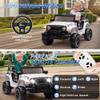 OKYBABY Ride on Truck Car, 12V Kids' Electric Vehicles W/Parents Control, Ride on Toys for Toddlers with Music, Bluetooth, Four-Wheels Suspension, USB, Headlights, White view 3