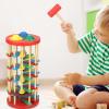 Keenso Kids Wooden Ladder Toy, Wooden Knock Ball Toy, Colorful with Ladder, Preschool Present for 3 Years Old Above view 2