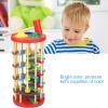 Keenso Kids Wooden Ladder Toy, Wooden Knock Ball Toy, Colorful with Ladder, Preschool Present for 3 Years Old Above view 4