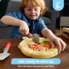 lalalark Play Food Toddler Toy - Pizza Toy with 18 Toppings - Pretend Cutting Food for Kids - Craft 'n Crust - Interactive Check Out - Play Money - Cooking Kitchen Accessories for Boys and Girls view 3
