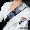 2PCS Car Seat Belt Pads Universal Auto Seatbelt Shoulder Pad Blue Purple Flowers And Green Leaves Seat Belt Cover Comfortable Driving Shoulder Strap Covers Harness Pad for Car Interior Accessories view 4