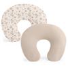 2 Pack Stretchy Nursing Pillow Covers Ultra Soft Slipcovers for Breastfeeding for Baby Girls Boys, Feeding Pillow Cover Fits Standard Infant Support Pillows Positioners Nursing Pillow Case view 1