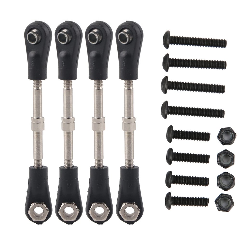 MUNEFE Turnbuckle Pull Rod, Steering Linkages Arm Tie Rod, Adjustment Turnbuckles Camber Linkage Rod Ends for RC Off Road Vehicle