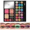 Portable Real Kids Makeup Kit for Girls Washable Children's Play Makeup Set with Brush Teens Makeup Pallete Gift Set in Halloween Birthday Party (33 color red) view 2