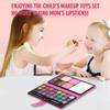 Portable Real Kids Makeup Kit for Girls Washable Children's Play Makeup Set with Brush Teens Makeup Pallete Gift Set in Halloween Birthday Party (33 color red) view 4