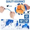 gisgfim 96 Pcs Greek Flag Greece Plates and Napkins Party Supplies Greek Flag Birthday Party Tableware Set Blue Greece Birthday Decorations Favors for Greek Family Gathering Dining for 24 Guests view 3