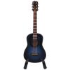 Yechiry Miniature Wooden Guitar Model Decor, Musical Instrument Ornaments Craft, Home Decoration with Stand and Case (Blue, 10cm) view 1