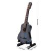 Yechiry Miniature Wooden Guitar Model Decor, Musical Instrument Ornaments Craft, Home Decoration with Stand and Case (Blue, 10cm) view 4