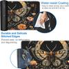 Yuxcfhjfe Playmat for MTG, 24x14 Inches Playmats, for TCG and CCG Trading Card Game Mat, Non-Slip Rubber for MTG Playmats with A Storage Bag and 6 Dice Set, Flowers and Moths Pattern Black view 3