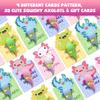 28Pack Axolotl Valentines Cards for Kids Classroom, Axolotl Squishies Mochi Valentine Gifts for Kids Class, Animal Mochi Squishy to Squeeze Toys for School Valentine's Day Exchange Gifts Party Favors view 2
