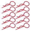 10Pcs 10.5MM RC Car Shell Clip RShape Metal Body Clips Pins for 1/5 1/6 1/8 1/10 RC Car (Red) view 4