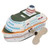 Bnineteenteam Vintage Cruise Ship Tin Toy, Cruise Ship Wind Creative Props for Vintage Collectible view 1