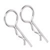 10Pcs 10.5MM RC Car Shell Clip RShape Metal Body Clips Pins for 1/5 1/6 1/8 1/10 RC Car (Silver) view 3
