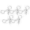 10Pcs 10.5MM RC Car Shell Clip RShape Metal Body Clips Pins for 1/5 1/6 1/8 1/10 RC Car (Silver) view 4