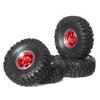 60mm 4 PCS 1/18 RC Crawler Tires 1.0 inch replica tires wheels binding 7mm R188 Suitable for most 1/18 RC Crawler cars such as TRX4M, Land Rover, Scrambler, SCX24, Scorpion, FMS and so on. (red) view 2