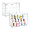 2 Pack Acrylic Display Cases for Collectibles, Clear Display Case for Figures, 3 Tier Display Shelf Boxes Miniature Display Case, Dustproof and Stackable Action Figure Display Cases (2, Large) view 1