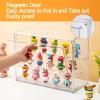 2 Pack Acrylic Display Cases for Collectibles, Clear Display Case for Figures, 3 Tier Display Shelf Boxes Miniature Display Case, Dustproof and Stackable Action Figure Display Cases (2, Large) view 3