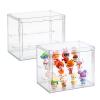 2 Pack Acrylic Display Cases for Collectibles, Clear Display Case for Figures, 3 Tier Display Shelf Boxes Miniature Display Case, Dustproof and Stackable Action Figure Display Cases (2, Small) view 1