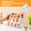 2 Pack Acrylic Display Cases for Collectibles, Clear Display Case for Figures, 3 Tier Display Shelf Boxes Miniature Display Case, Dustproof and Stackable Action Figure Display Cases (2, Small) view 3