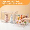 2 Pack Acrylic Display Cases for Collectibles, Clear Display Case for Figures, 3 Tier Display Shelf Boxes Miniature Display Case, Dustproof and Stackable Action Figure Display Cases (2, Small) view 4