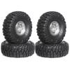 60mm 4 PCS 1/18 RC Crawler Tires 1.0 inch replica tires wheels binding 7mm R188 Suitable for most 1/18 RC Crawler cars such as TRX4M, Land Rover, Scrambler, SCX24, Scorpion, FMS and so on. (silvery) view 4