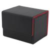 ANGGREK Game Card Storage Box, Magnetic Closure Card Deck Box Lightweight for Tarot Cards (Black Red) view 1