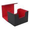 ANGGREK Game Card Storage Box, Magnetic Closure Card Deck Box Lightweight for Tarot Cards (Black Red) view 3