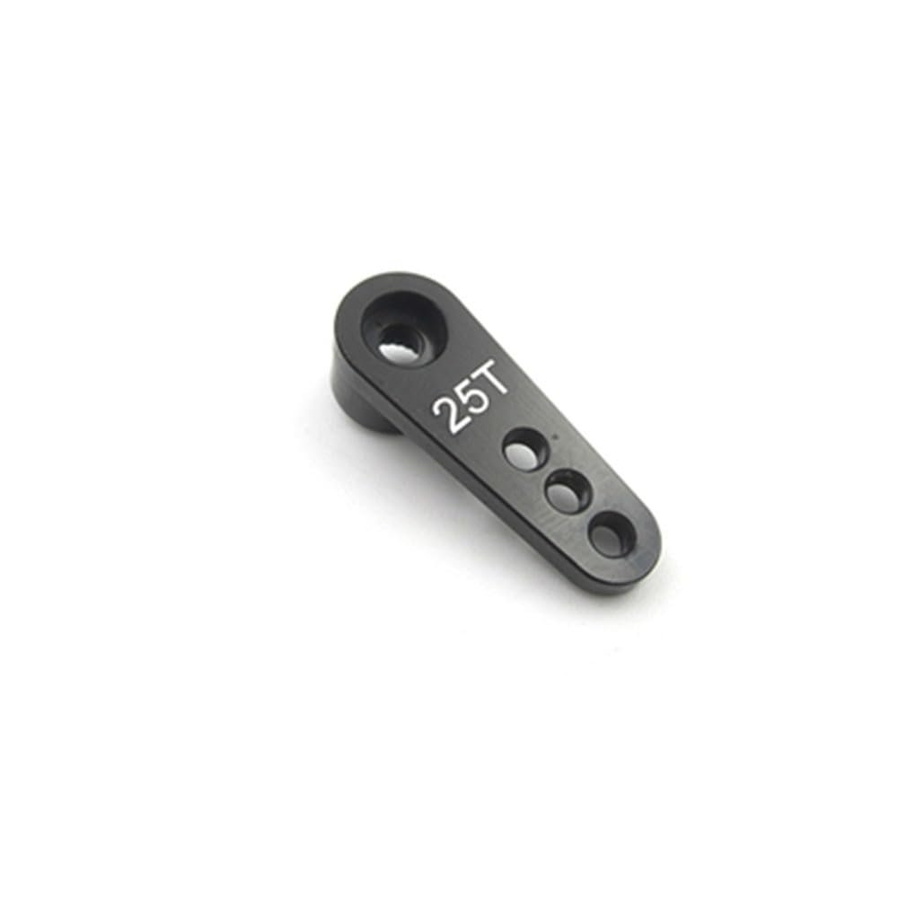 StiNGZjdM 42mm 37mm 28mm 25T M3 Aluminum RC Servo Arm Horn Single Arm/Dual Arm Compatible with Futaba Savox Xcore HL HSP HD Power RC Tools(28mm Black)