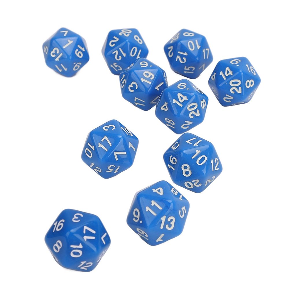 ANGGREK Polyhedral Dice, Impactresistant Tabletop Game Dice for The Classroom (Blue)
