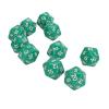 ANGGREK Polyhedral Dice, Impactresistant Tabletop Game Dice for The Classroom (Green)