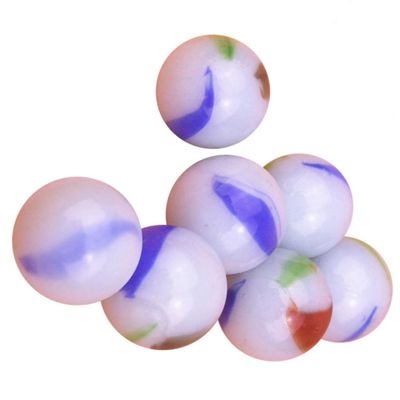 JOINPAYA 50pcs Milk Patterned Glass Marbles Sparkly Beads for Crafts Decorative Balls for Boys and Girls DIY