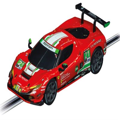 Carrera 64242 Ferrari 296 GT3 AF Corse, No.21 1:43 Scale Analog Slot Car Racing Vehicle GO Slot Car Toy Race Track Sets