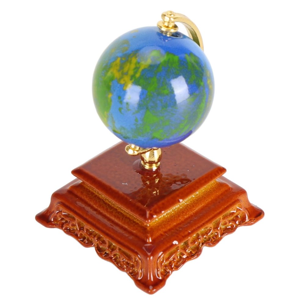 1:12 Miniature World Globe Study Decorative Dollhouse Globe Ornaments Dollhouse Accessories