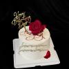 12Style Happy Valentine's Day Cake Topper Acrylic Valentines Cake Topper Red Sweet Love Heart Cupid Shaped Cupcake Topper Cake Picks for Valentine's Day Anniversary Wedding Birthday Party Cake Decor view 3