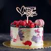 12Style Happy Valentine's Day Cake Topper Acrylic Valentines Cake Topper Rose Gold Sweet Love Heart Shaped Cupcake Topper Cake Picks for Valentine's Day Anniversary Wedding Birthday Party Cake Decor view 2