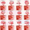 12Style Happy Valentine's Day Cake Topper Acrylic Valentines Cake Topper Red Sweet Love Heart Shaped Cupcake Topper Cake Picks for Valentine's Day Anniversary Wedding Birthday Party Cake Decorations view 3