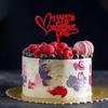 12Style Happy Valentine's Day Cake Topper Acrylic Valentines Cake Topper Red Sweet Love Heart Shaped Cupcake Topper Cake Picks for Valentine's Day Anniversary Wedding Birthday Party Cake Decorations view 4