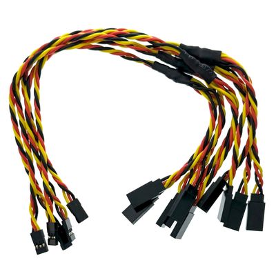 BackBayRC - 30CM 20awg Y Servo Splitter/Extension Wire - 100 Strands for RC Vehicles, Drones, E-Bikes - 5 Wires per Pack