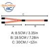BackBayRC - 30CM 20awg Y Servo Splitter/Extension Wire - 100 Strands for RC Vehicles, Drones, E-Bikes - 5 Wires per Pack view 3