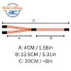 BackBayRC - 20CM 20awg Y Servo Splitter/Extension Wire - 100 Strands for RC Vehicles, Drones, E-Bikes - 5 Wires per Pack view 3