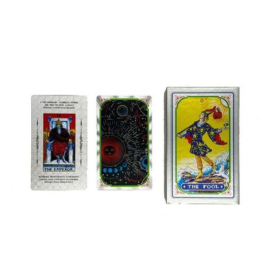 Gold Foil, Color Printed Tarot Cards, PVC Waterproof(Silver Universe)