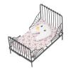 1:12 Mini Children Metal Bed Miniature Dollhouse Bedroom Accessories Doll House European Style Black Bedroom Furniture (Type A) view 1