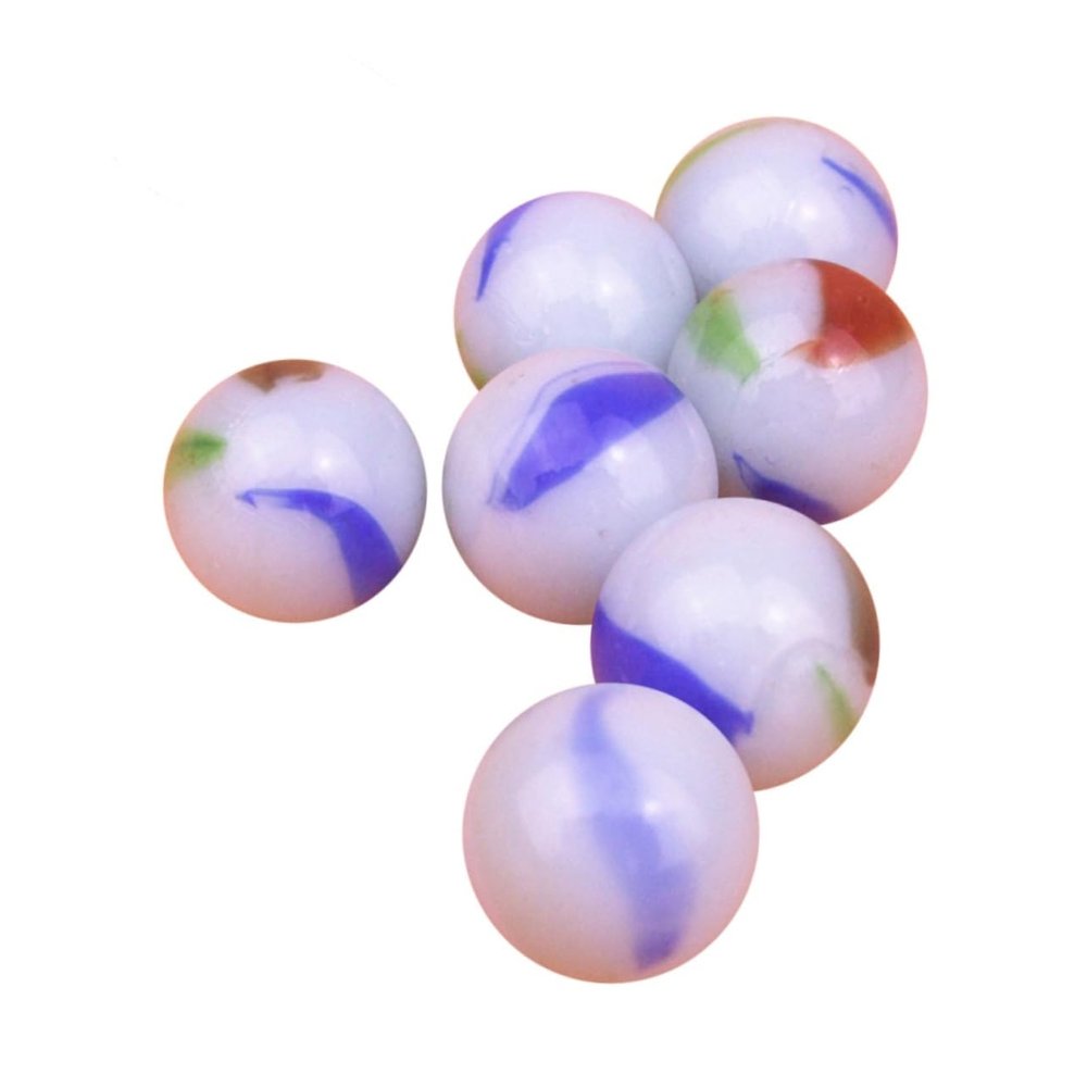 ibasenice 50pcs Patterned Glass Marbles for Boys and Girls Crafts Smooth Lightweight Safe for Decoration and Games