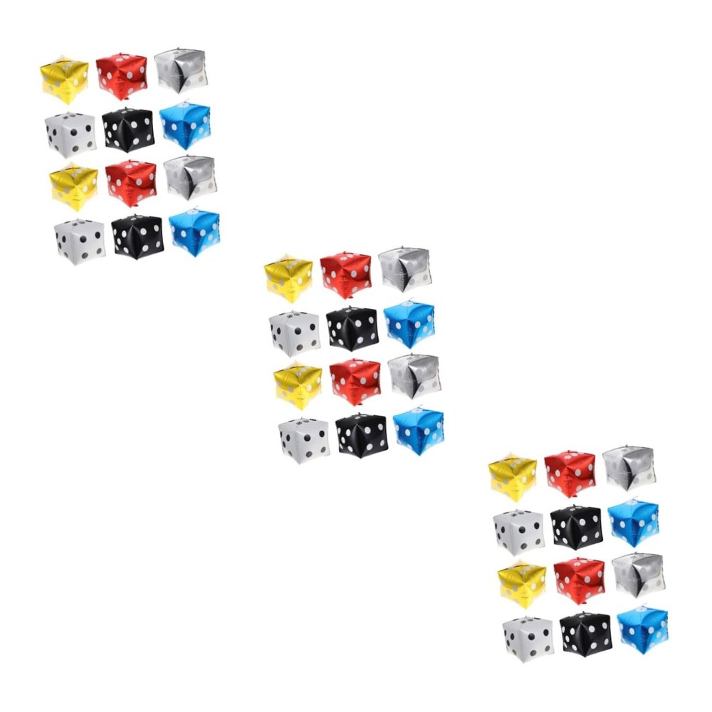 CORHAD 36pcs Square Shaped Foil Balloons for Party Backdrop Theme Decorations and Easy Inflate Seal Aluminum Balloons for Birthday Celebrations